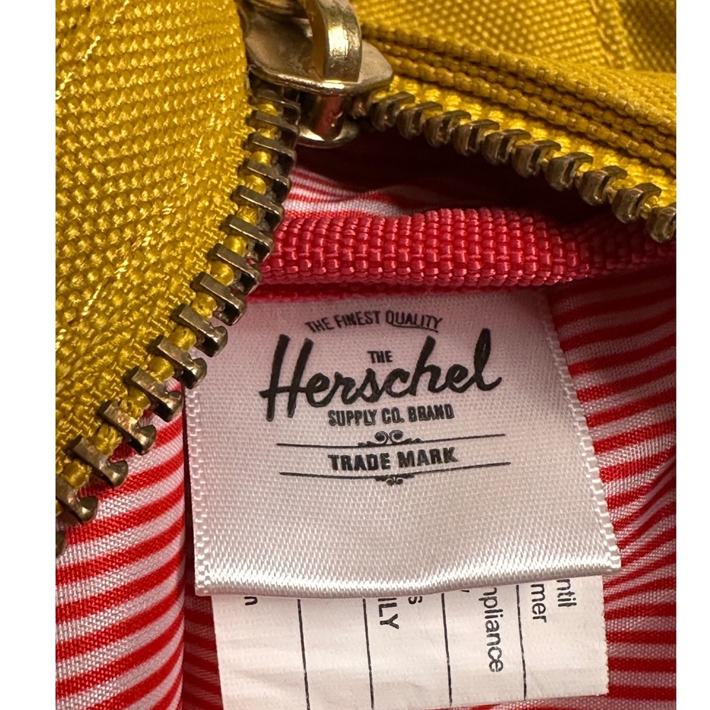 HERSCHEL Mini Nova Backpack Mustard Yellow Canvas Small Daypack Bag - Picture 7 of 8